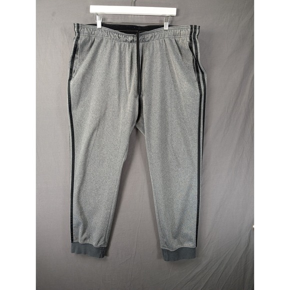 adidas Other - Adidas Mens Gray 3 Stripe Jogger Sweatpants Size 2XL